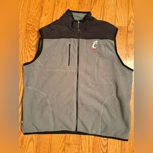 Cincinnati Bearcats Cutter & Buck Cascade Eco Sherpa Fleece Mens XL Gray